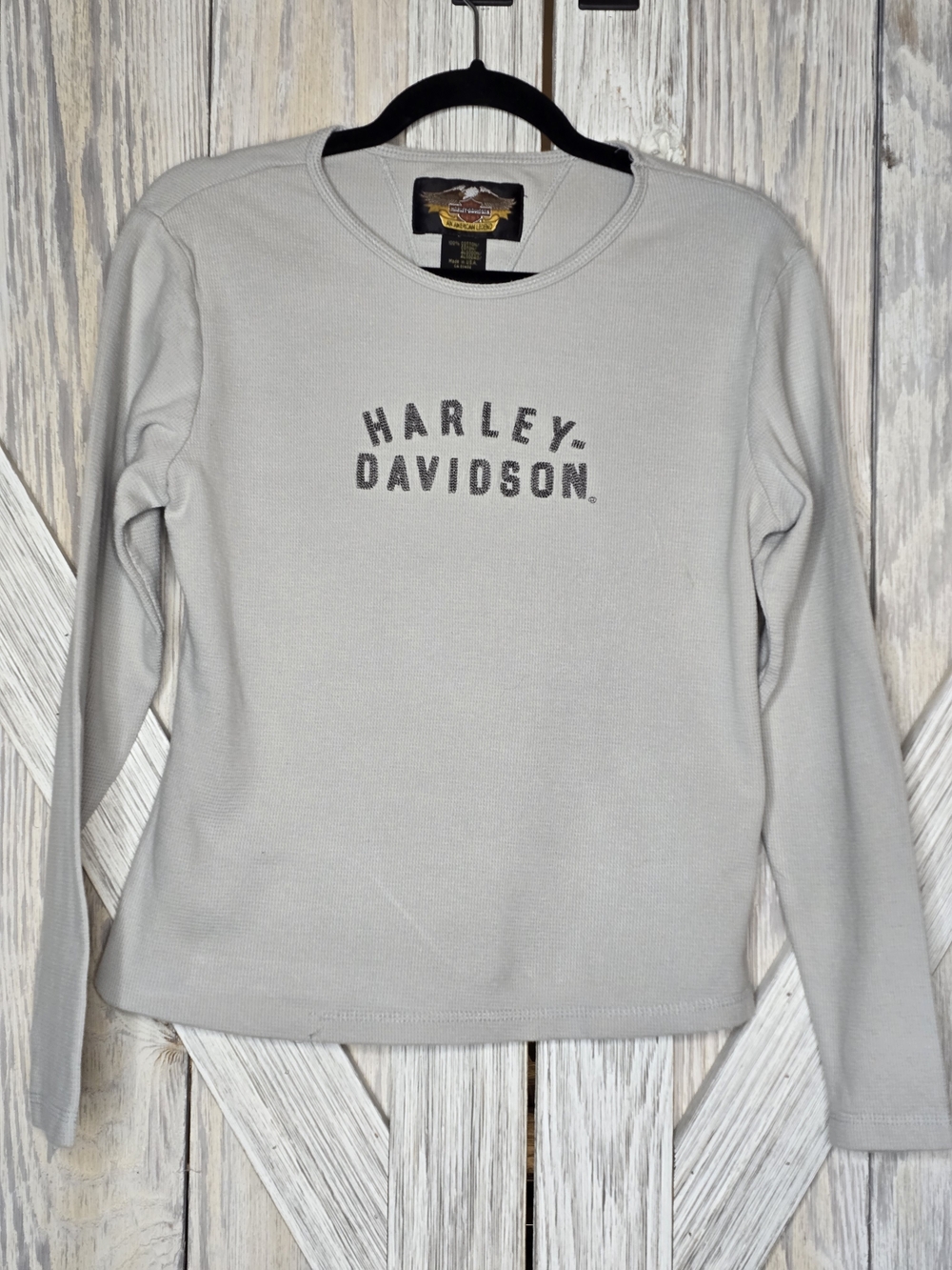 Harley-Davidson Gray Long Sleeve Thermal Shirt “HARLEY-DAVIDSON” Size S